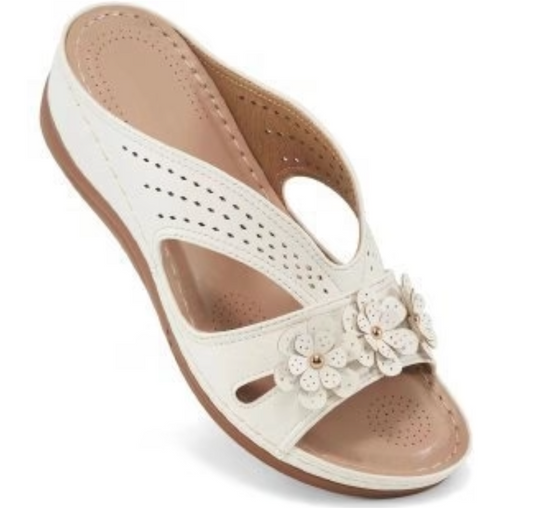 VIENNA | Luxe Floral Wedge Sandals