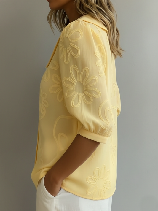 Diane | Graceful Floral Blouse