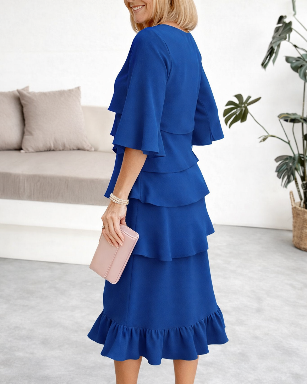 Evelyn | Ruffle Midi Dress