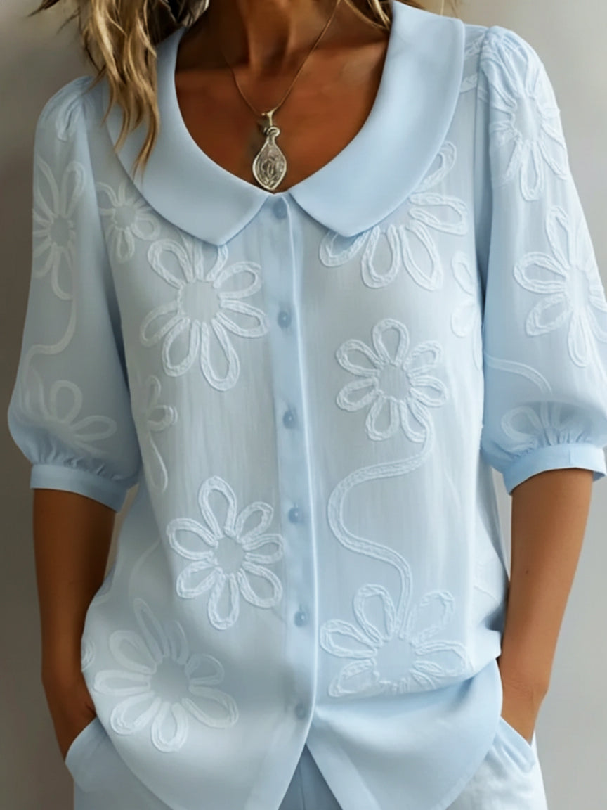 Diane | Graceful Floral Blouse