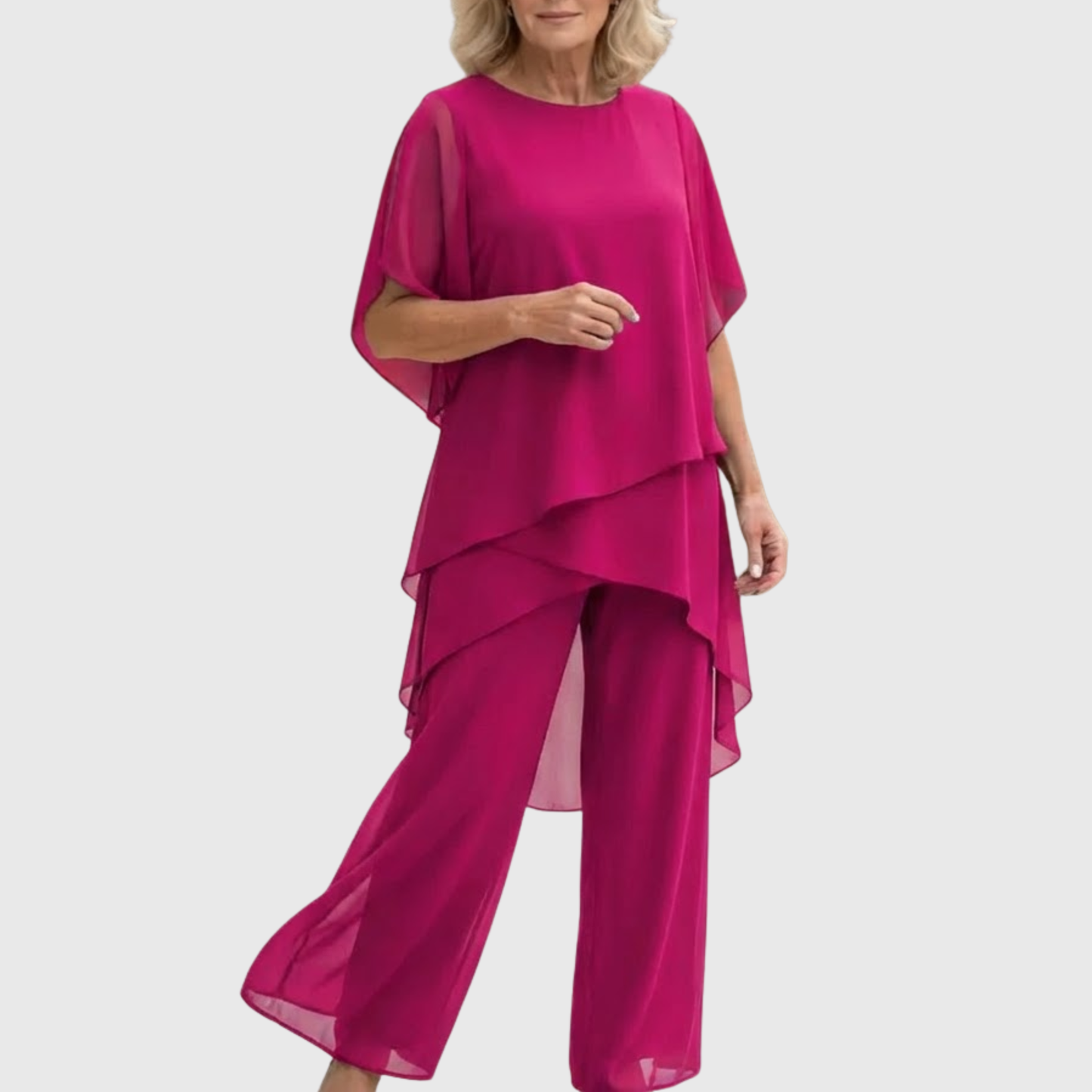 Colette | Elegant Two-Piece with Draped Trousers