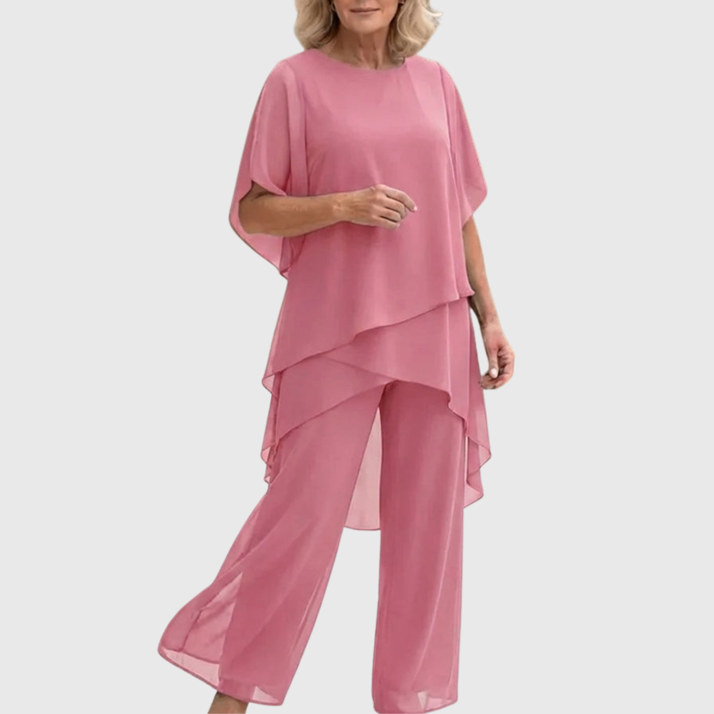 Colette | Elegant Two-Piece with Draped Trousers