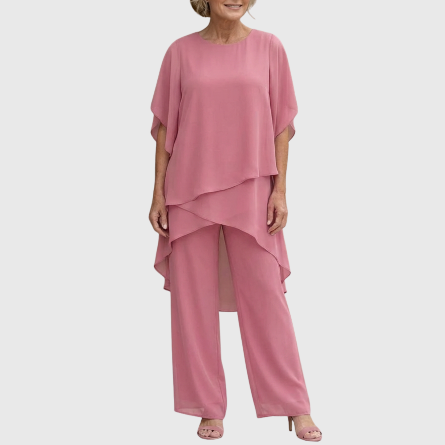 Colette | Elegant Two-Piece with Draped Trousers