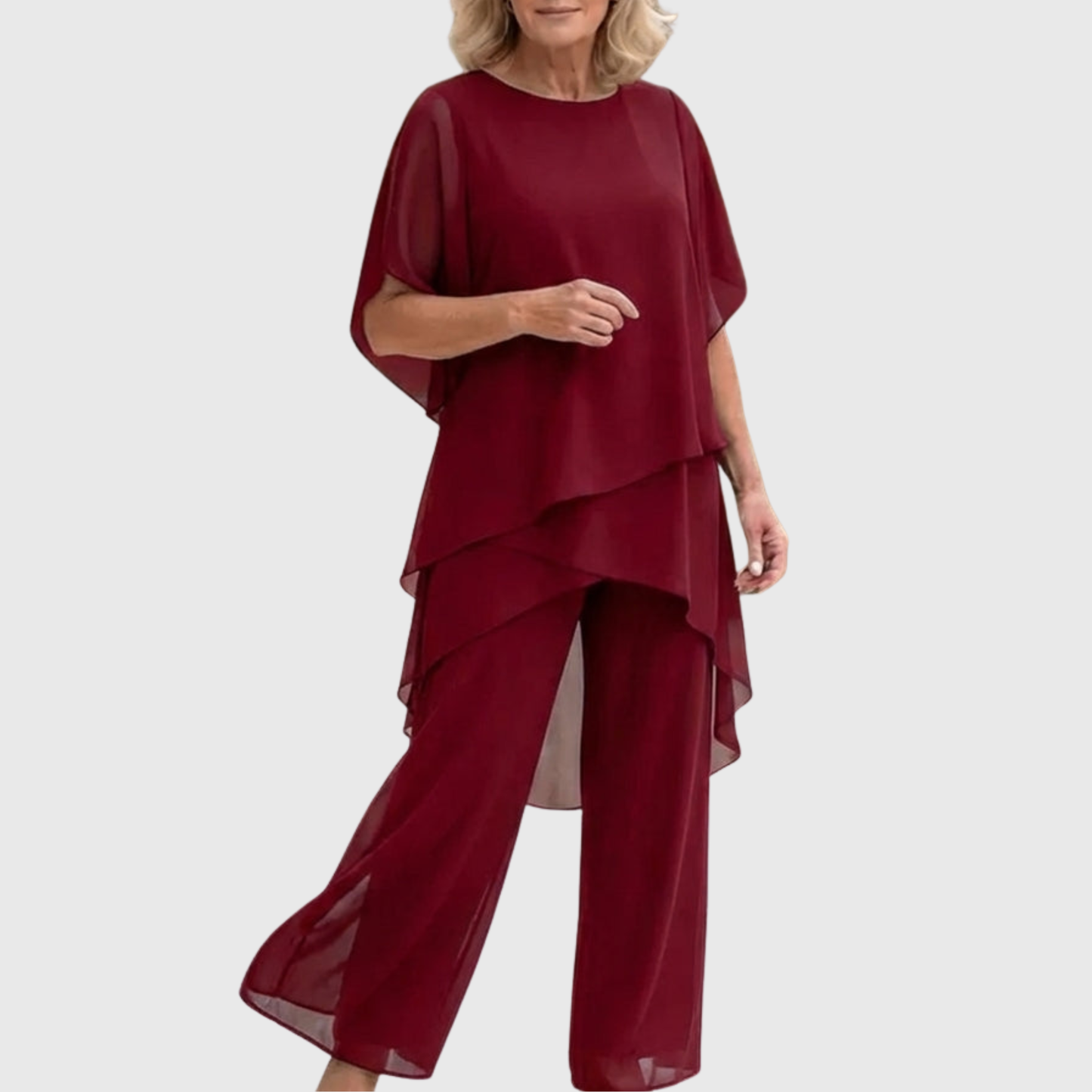 Colette | Elegant Two-Piece with Draped Trousers