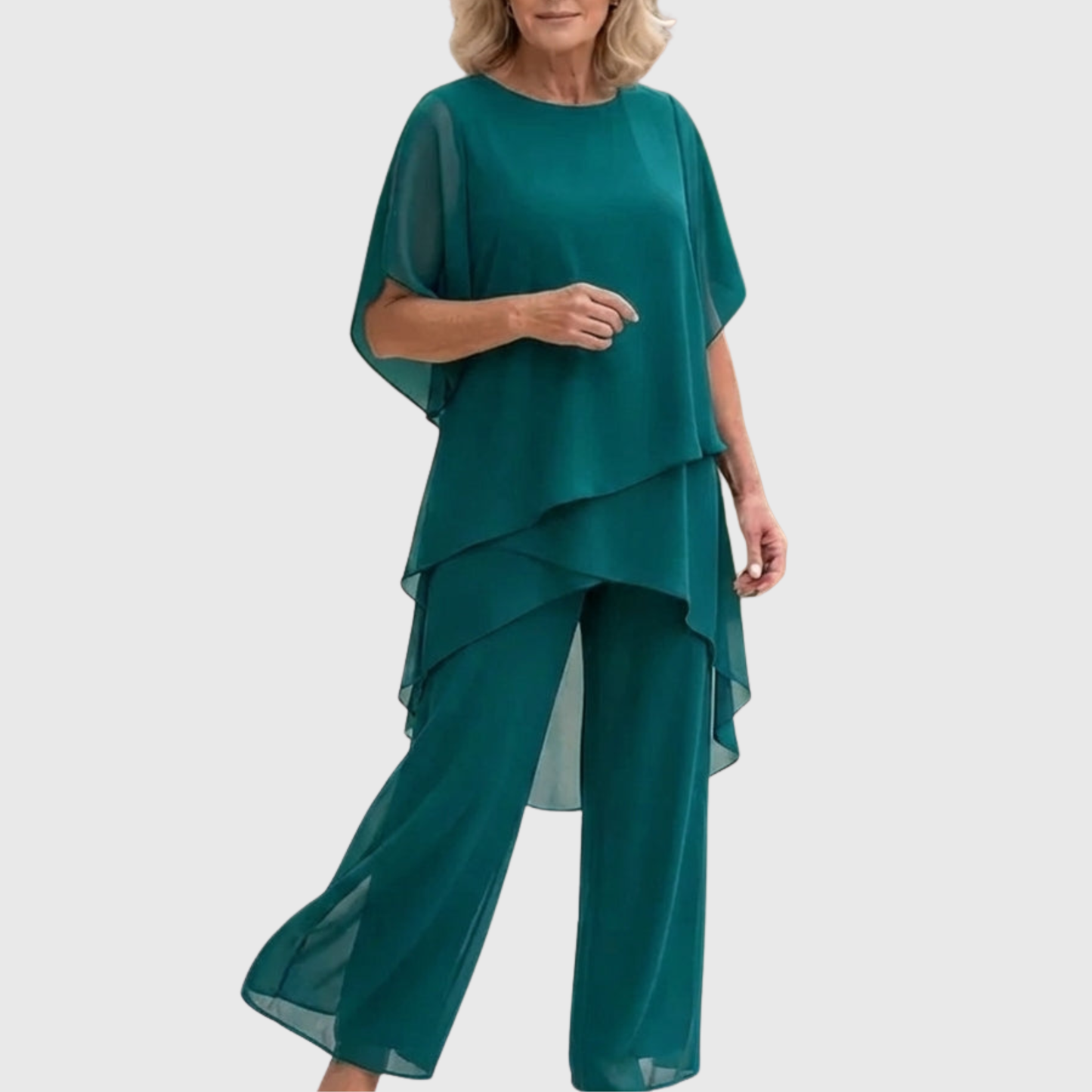 Colette | Elegant Two-Piece with Draped Trousers