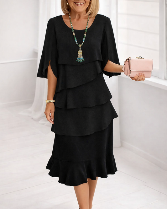Evelyn | Ruffle Midi Dress