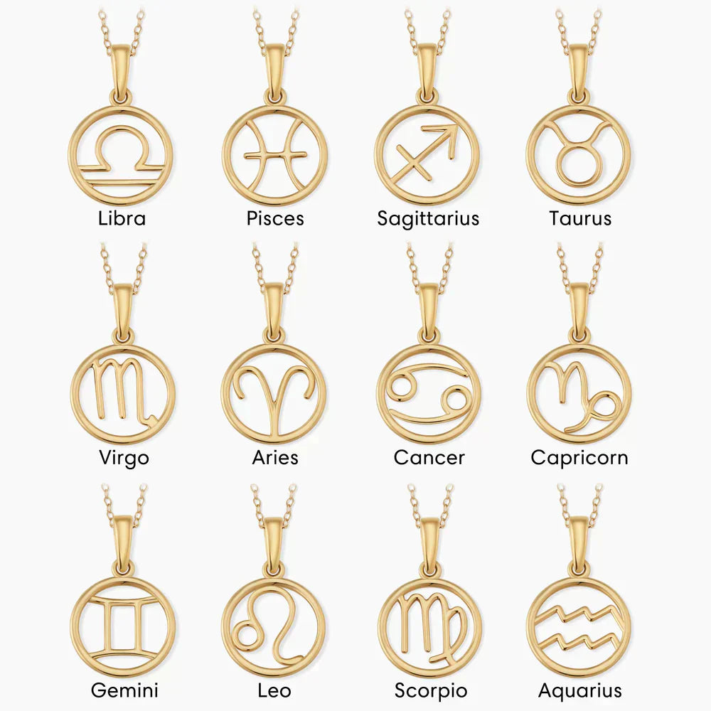 Rosalyette | Zodiac Sign Necklace Gold
