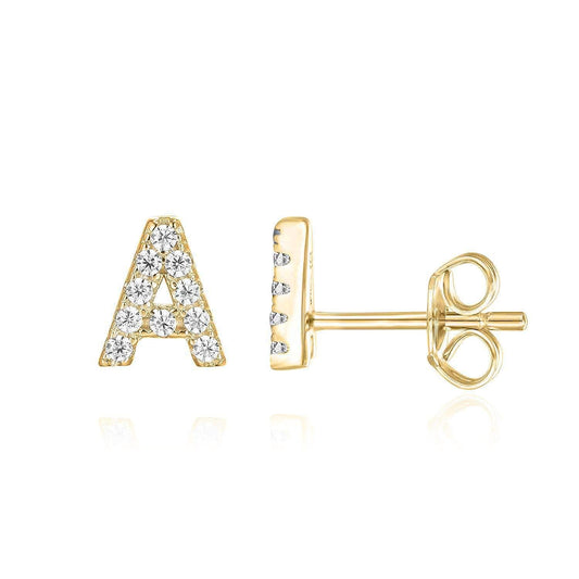 Mikhaela | Letter Earrings Gold