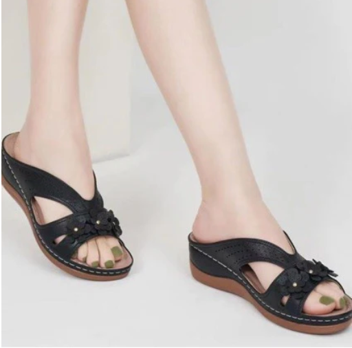 VIENNA | Luxe Floral Wedge Sandals