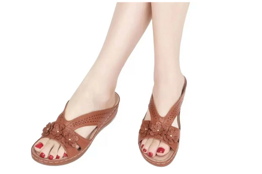 VIENNA | Luxe Floral Wedge Sandals