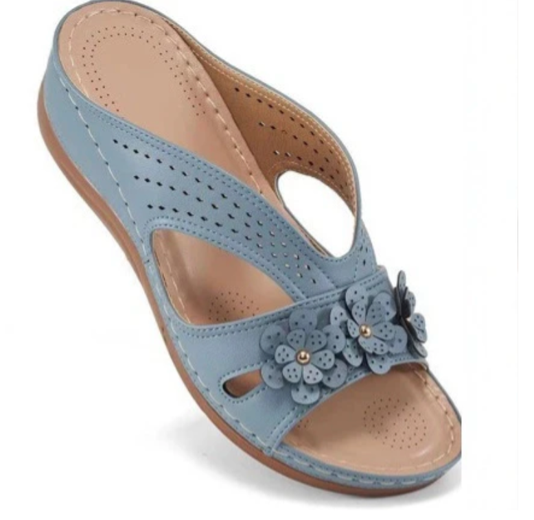 VIENNA | Luxe Floral Wedge Sandals