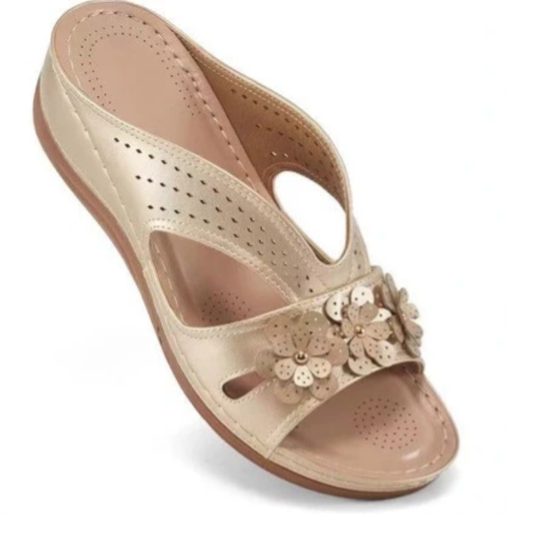 VIENNA | Luxe Floral Wedge Sandals