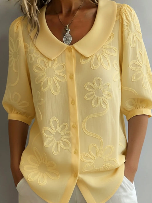 Diane | Graceful Floral Blouse