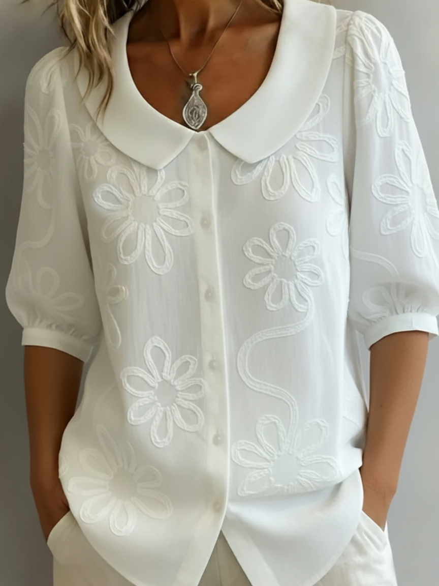 Diane | Graceful Floral Blouse