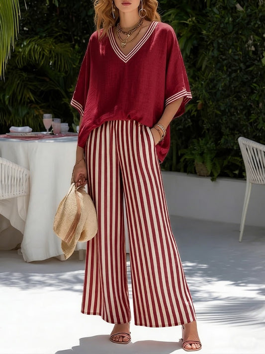 Liora | Effortless Striped Linen Set